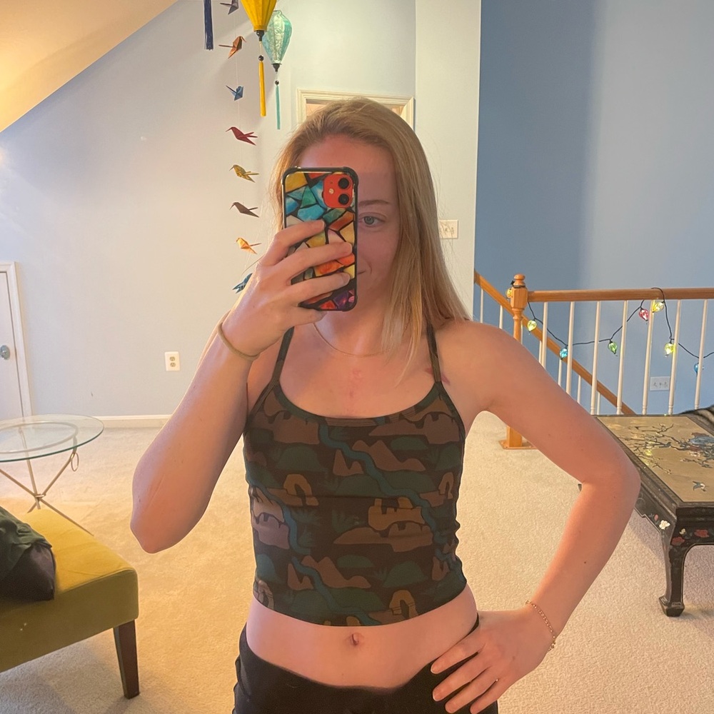 Camo Nature Print Sports Bra/Tank Top
